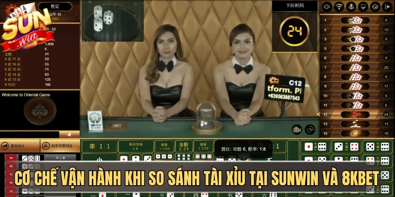 Cơ chế vận hành khi so sánh Tài Xỉu tại SUNWIN và 8Kbet