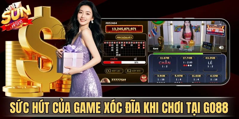 Sức hút của game xóc đĩa khi chơi tại Go88